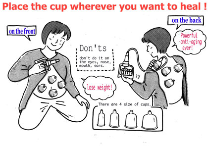 place the cup wherever you want to heal!